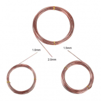 Набор из 3 проволок из анодированного алюминия 1мм, 1.5мм, 2мм.*5 метров Набор из 3 проволок из анодированного алюминия 1мм, 1.5мм, 2мм.*5 метров