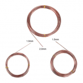 Набор из 3 проволок из анодированного алюминия 1мм, 1.5мм, 2мм.*5 метров