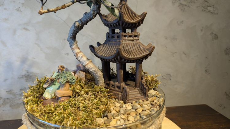 Бонсай композиция "Храм Тишины" 40 см Бонсай композиция "Храм Тишины" 40 см